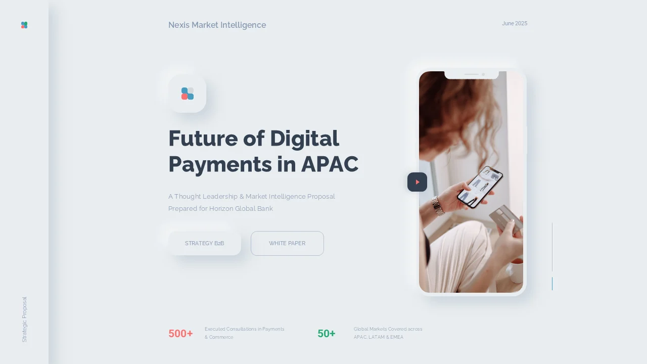 Cover slide for the Future of Digital Payments in APAC strategic proposal