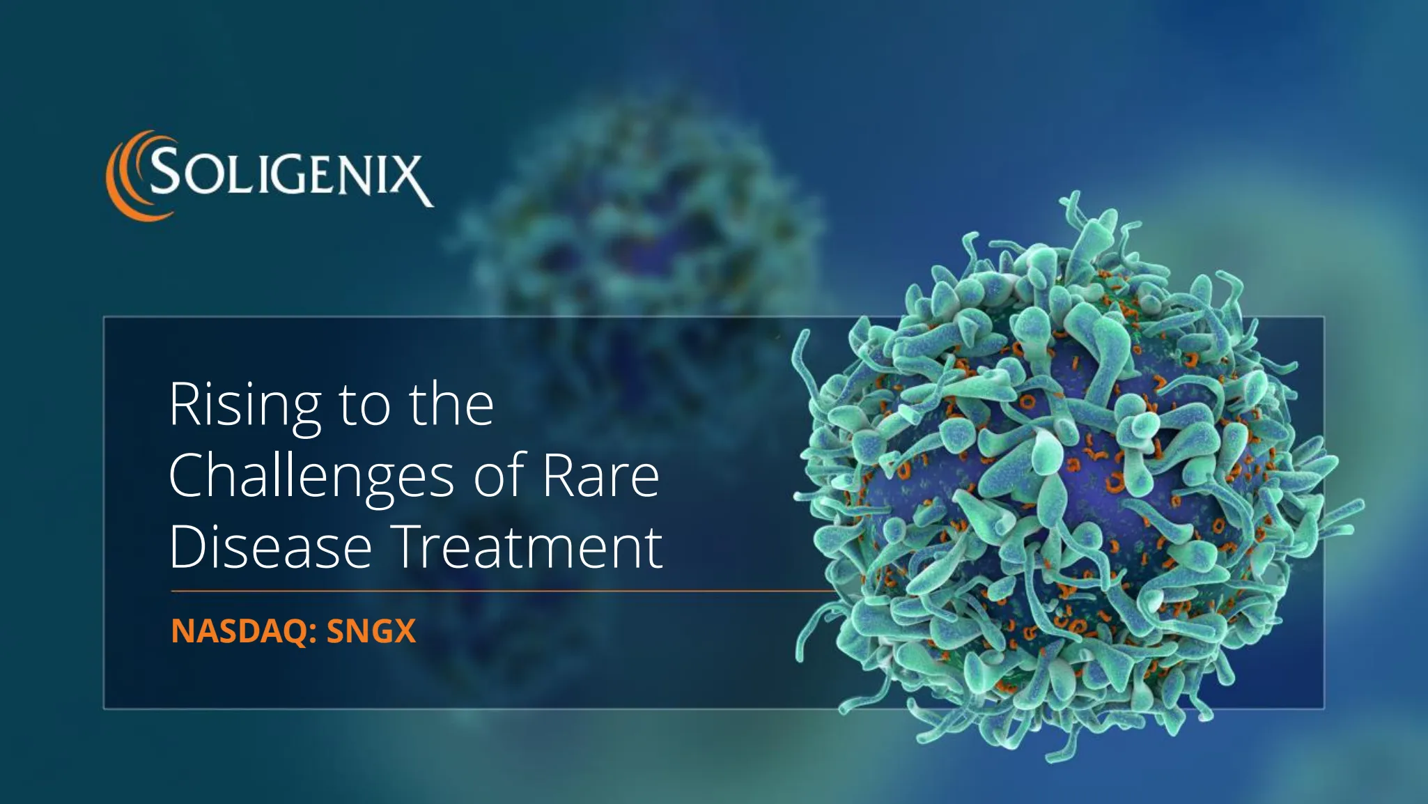 Soligenix presentation redesign cover
